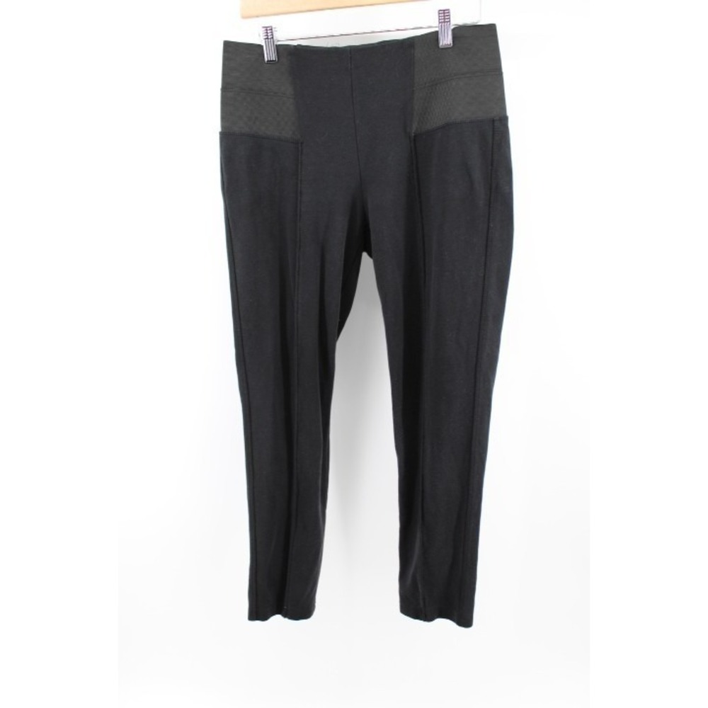 Lafayette 148 New York Pants Womens‎ L Black Pull On Stretch Straight Leg Career